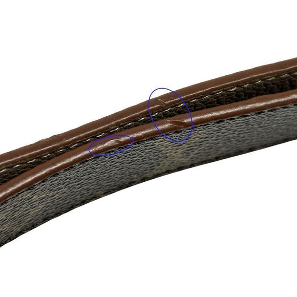 Louis Vuitton Belt Monogram Women's Brand Leather Santure LV Initials Brown - Picture 8 of 12